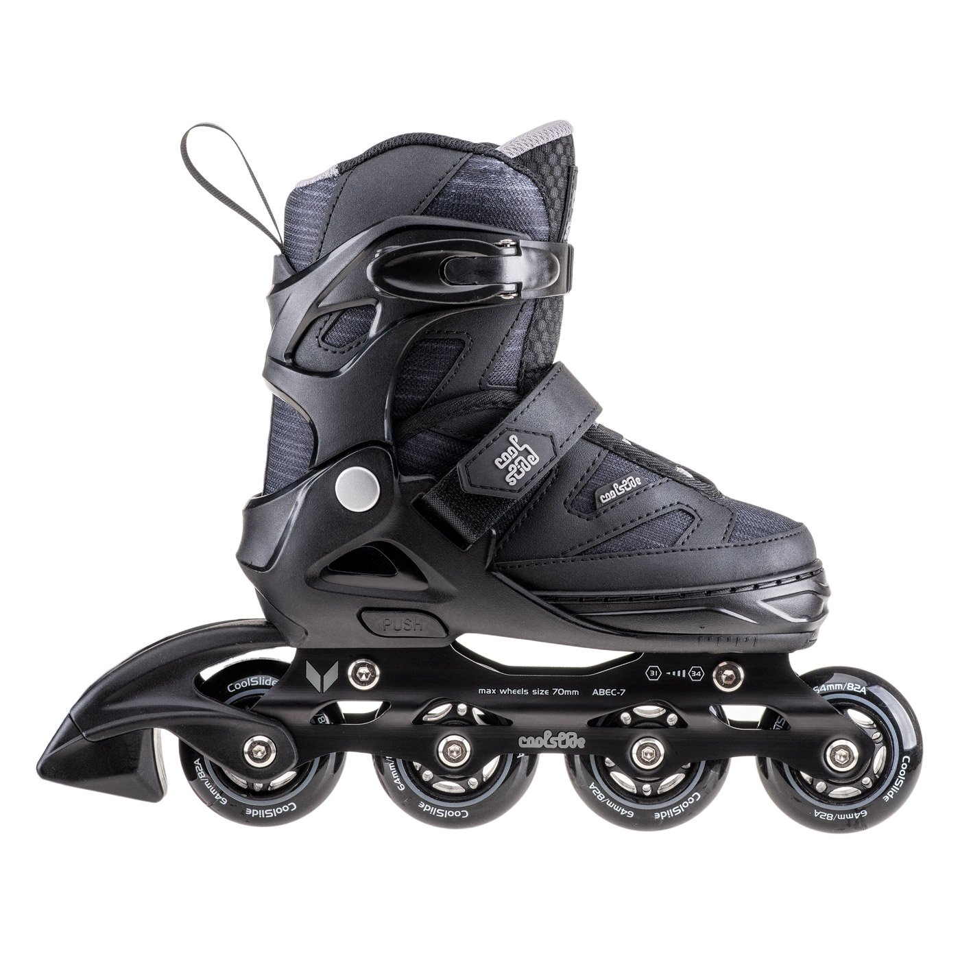 Dziecięce Rolki fitness COOLSLIDE SHOQ 10551-BLK/GREY – Czarny