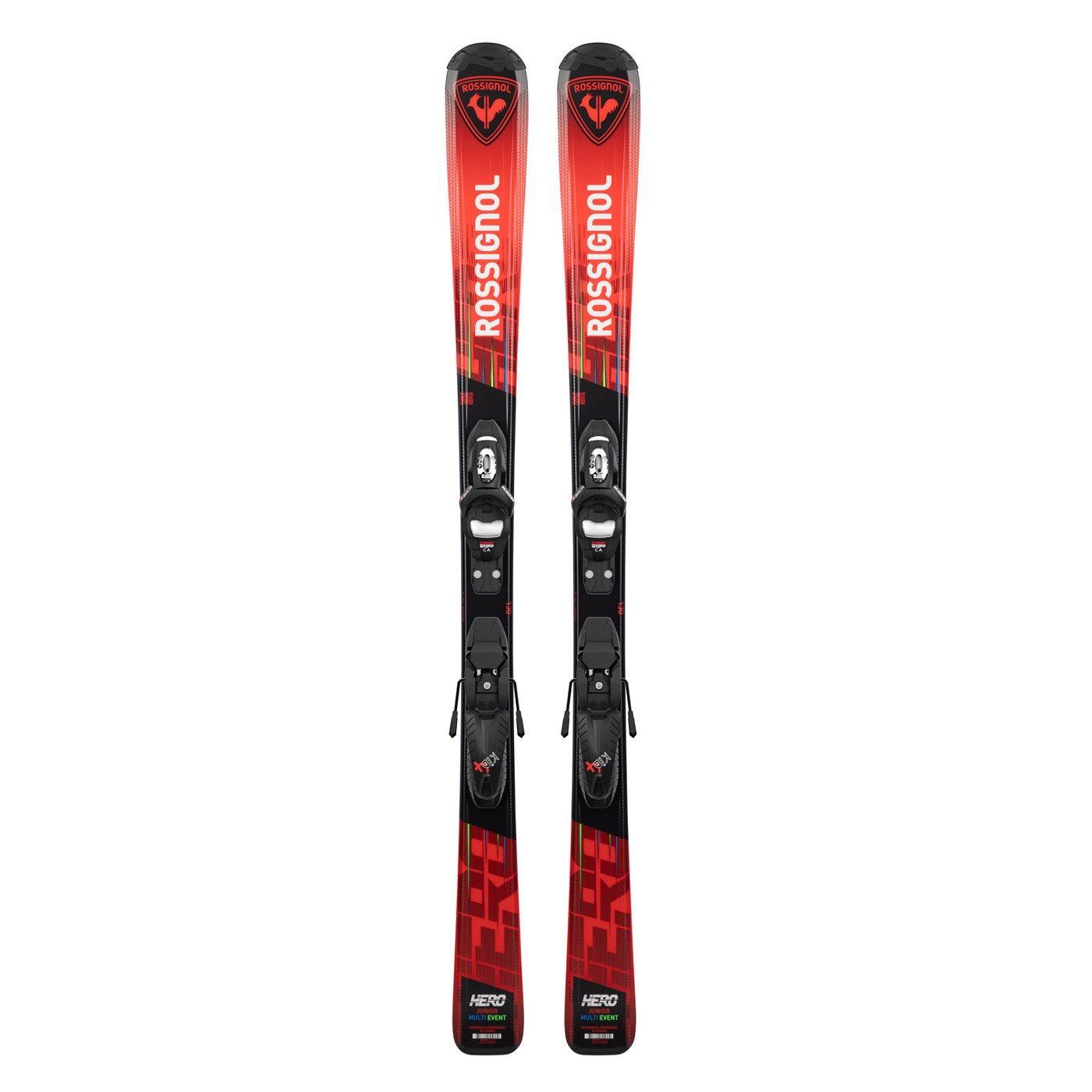 Dziecięce Narty ROSSIGNOL HERO JR 100-140 X KID 4 GW B76 WIAZ-3607683776061 RRNJY02 – Czerwony