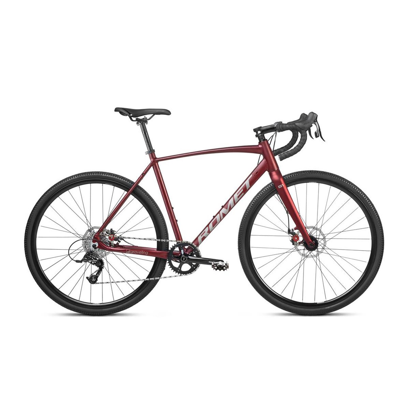 Męski Rower gravel ROMET BOREAS 1 LITE RCGRABOR1L28540057FE – Bordowy