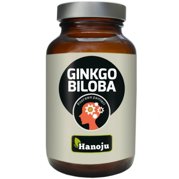 Hanoju, Ekstrakt ginko biloba 400 mg, Poprawa pamięci, 90 kapsułek