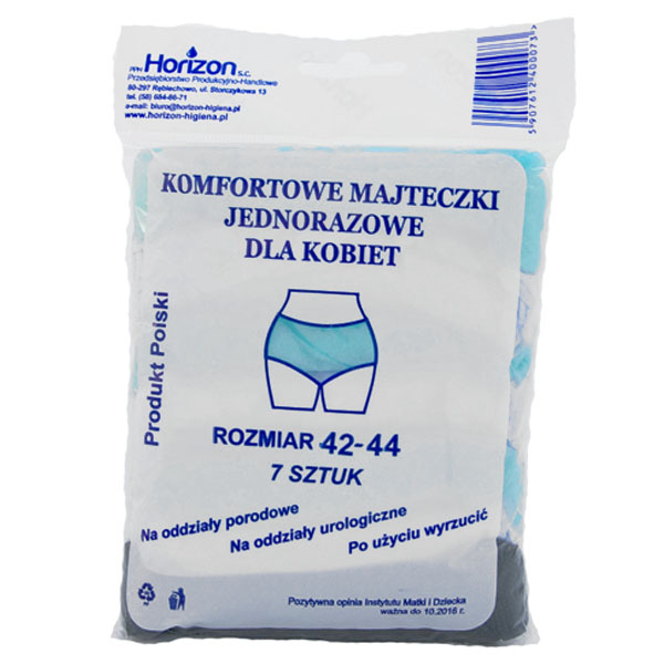 Horizon, majtki poporodowe, jednorazowe, rozmiar 42-44, 7 sztuk