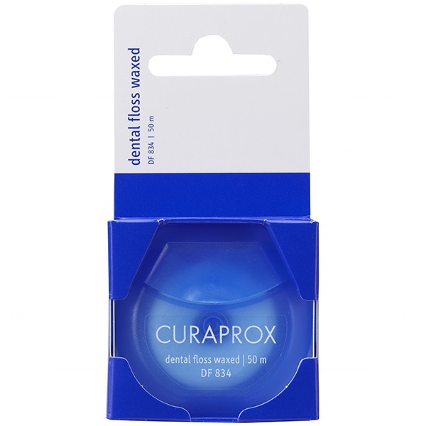 Curaprox, nić dentystyczna, woskowana, miętowa, DF 834, 50 m