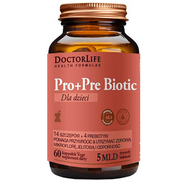 Doctor Life Pro+Pre Biotic Dla Dzieci, 60 kapsułek