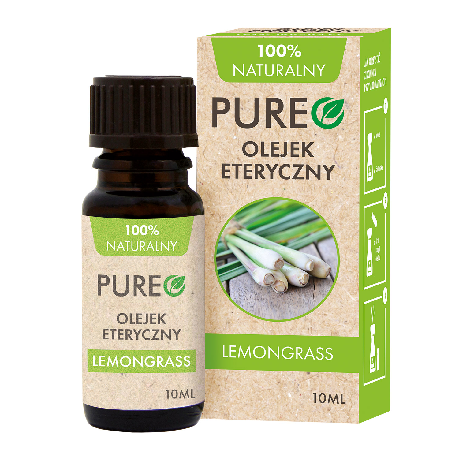 Pureo, olejek eteryczny lemongrass, 10 ml