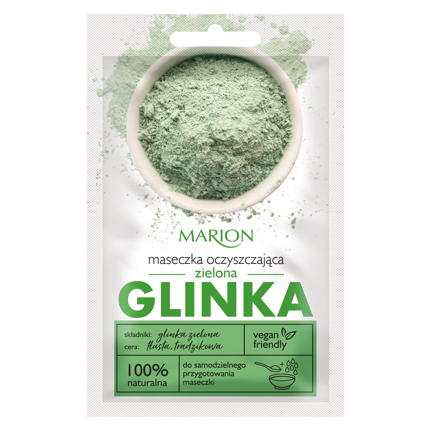 Marion Zielona Glinka, maseczka oczyszczająca do twarzy, 8 ml