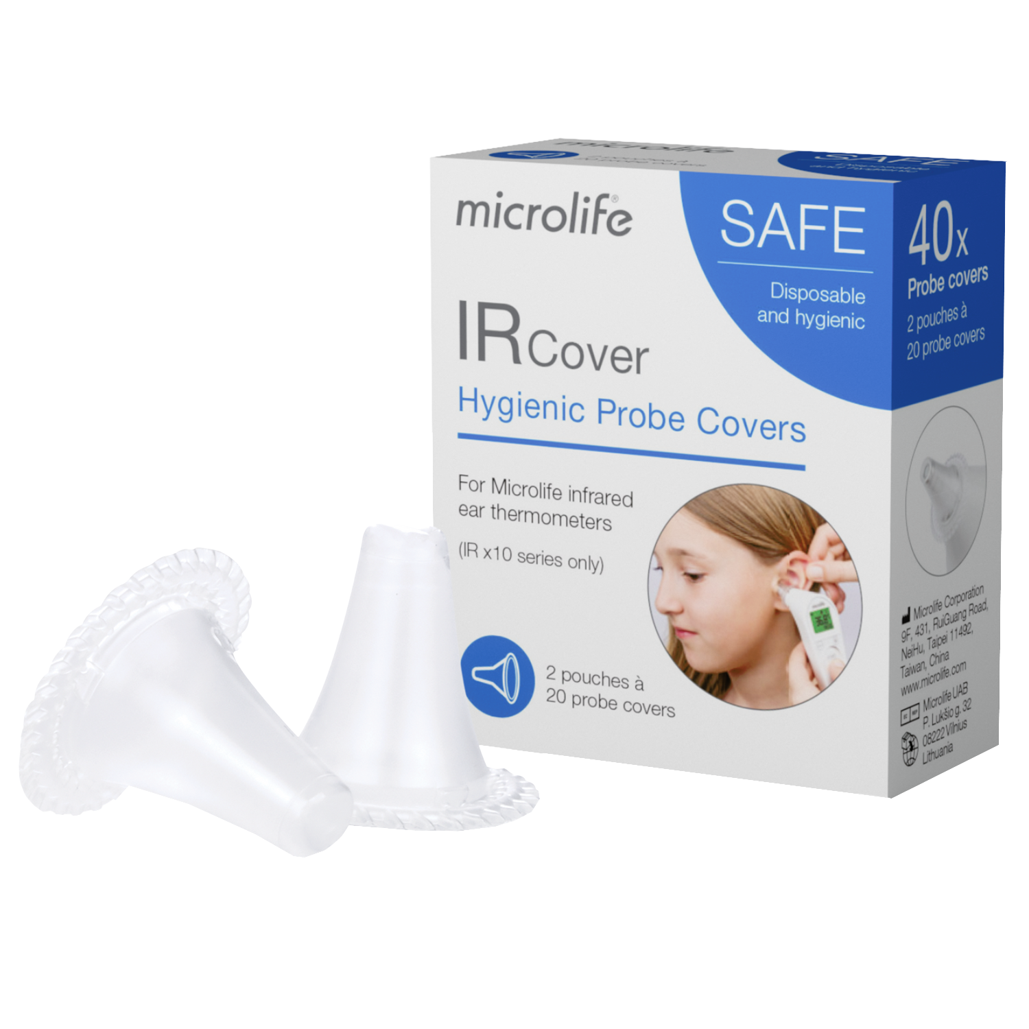 Microlife IR Cover, osłonki sondy do termometru dousznego, 40 sztuk