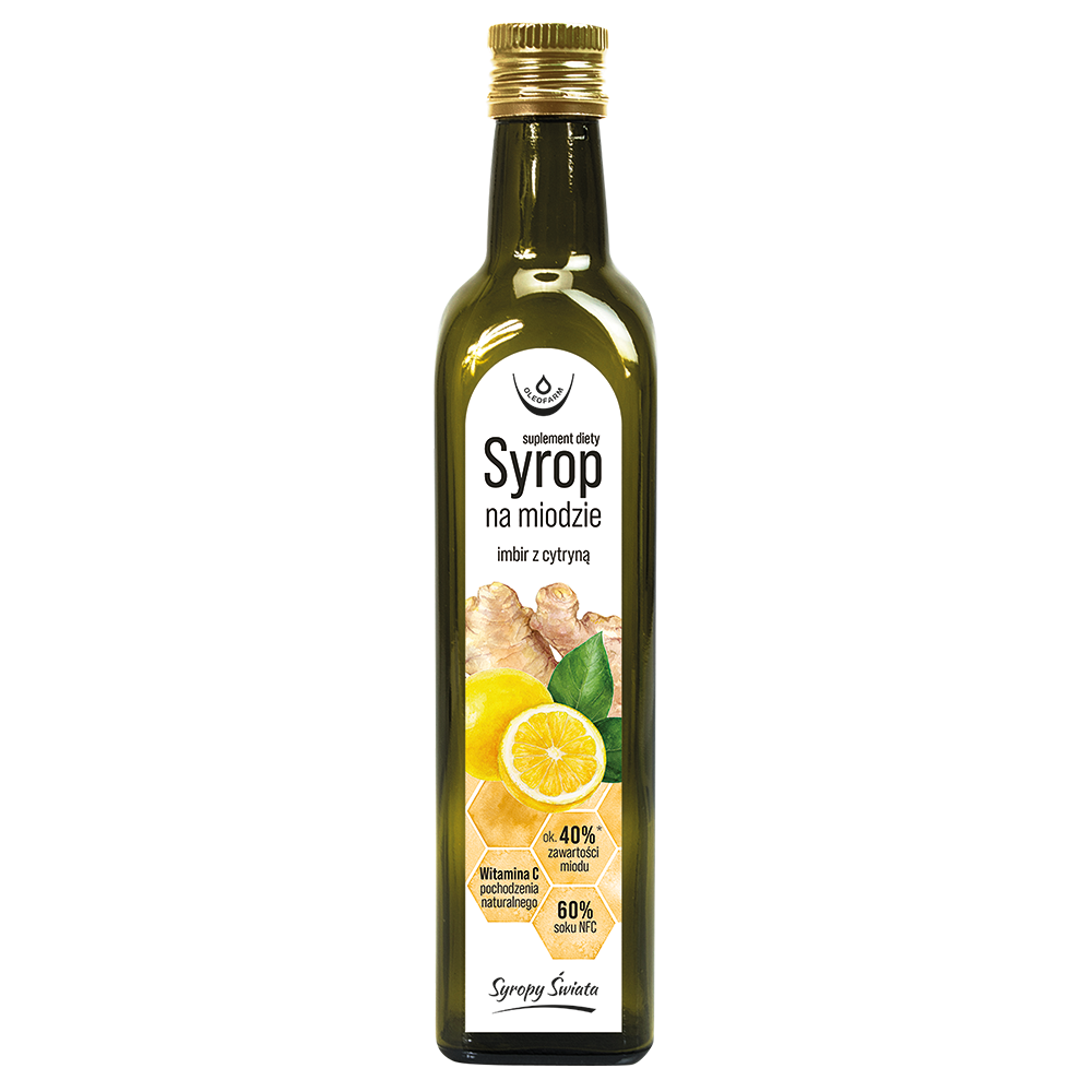 Oleofarm Syropy Świata Imbir z Cytryną, syrop na miodzie, 250 ml