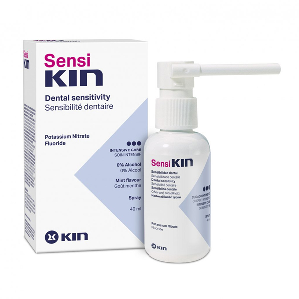 Kin Sensi, spray na nadwrażliwe zęby, smak miętowy, bez alkoholu, 40 ml