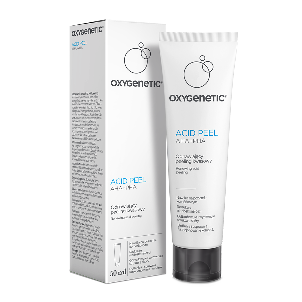Oxygenetic Acid Peel AHA+PHA, odnawiający peeling kwasowy, 50 ml