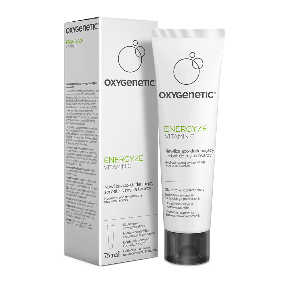 Oxygenetic Energyze Vitamin C, nawilżająco-dotleniający sorbet do mycia twarzy, 75 ml