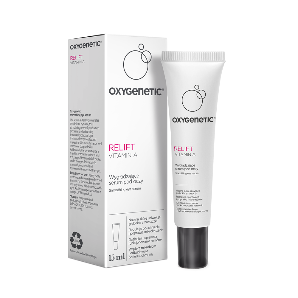 Oxygenetic Relift Vitamin A, wygładzające serum pod oczy, 15 ml