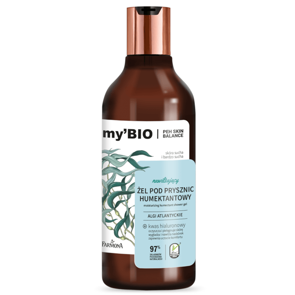 Farmona myBIO Nawilżający, żel pod prysznic humektantowy, algi atlantyckie, 500 ml