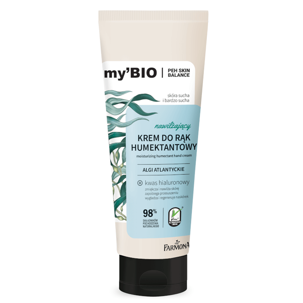 Farmona myBIO Nawilżający, krem do rąk humektantowy, algi atlantyckie, 100 ml