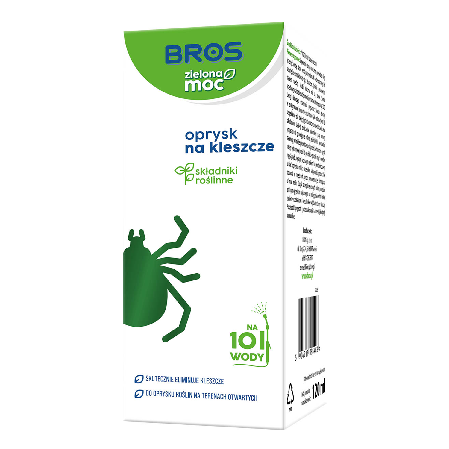 Bros Zielona Moc, oprysk na kleszcze, 120 ml