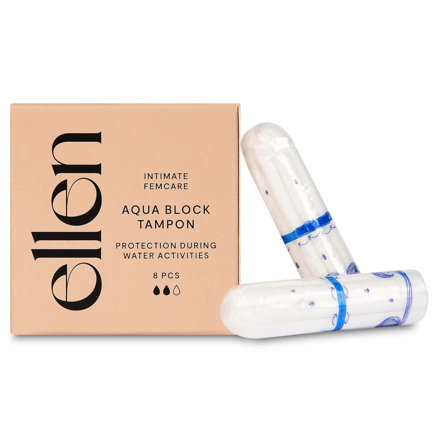 Ellen Sport Aqua Block, tampony higieniczne na basen, 8 sztuk