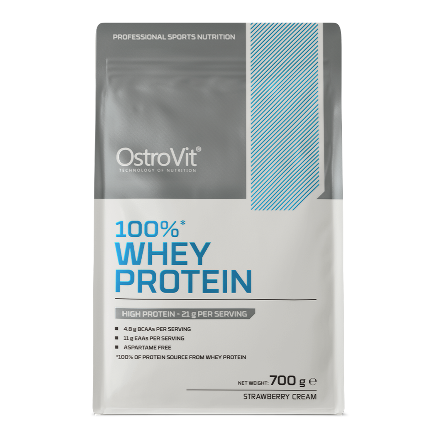 OstroVit 100% Whey Protein, smak kremowej truskawki, 700 g