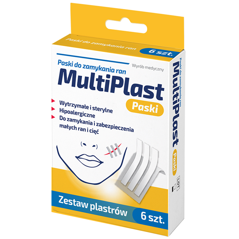 MultiPlast, paski do zamykania ran, 6 sztuk