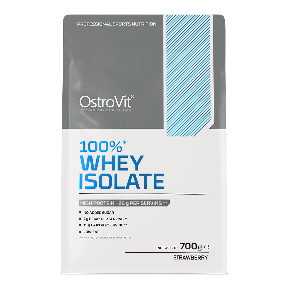 OstroVit 100% Whey Isolate, smak truskawkowy, 700 g