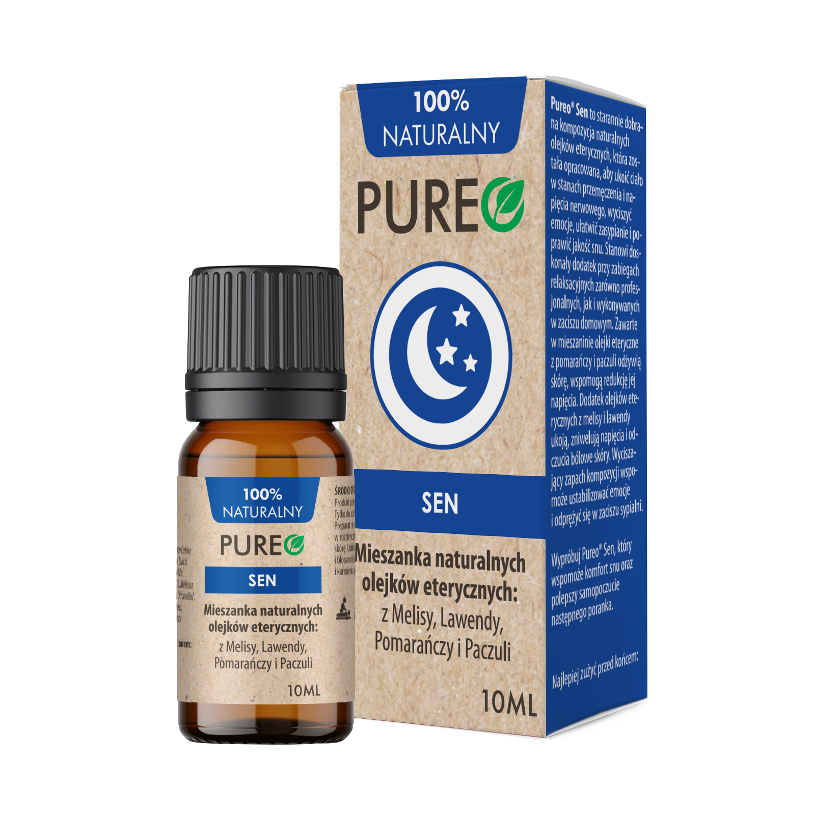 Pureo Sen, mieszanka naturalnych olejków eterycznych, 10 ml USZKODZONE OPAKOWANIE