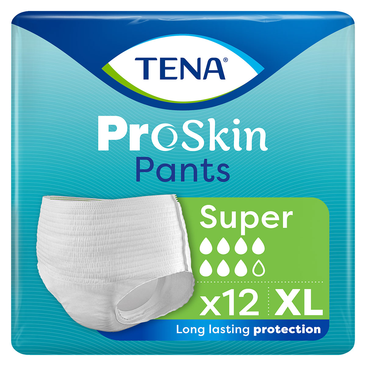 Tena Pants ProSkin, majtki chłonne, rozmiar XL, 120-160 cm, Super, 12 sztuk