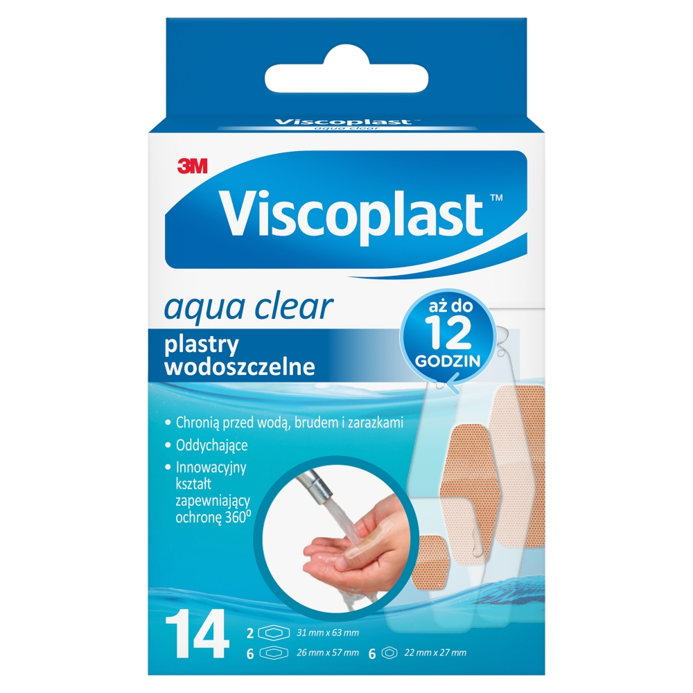 Viscoplast Aqua Clear, plastry wodoszczelne, 14 sztuk