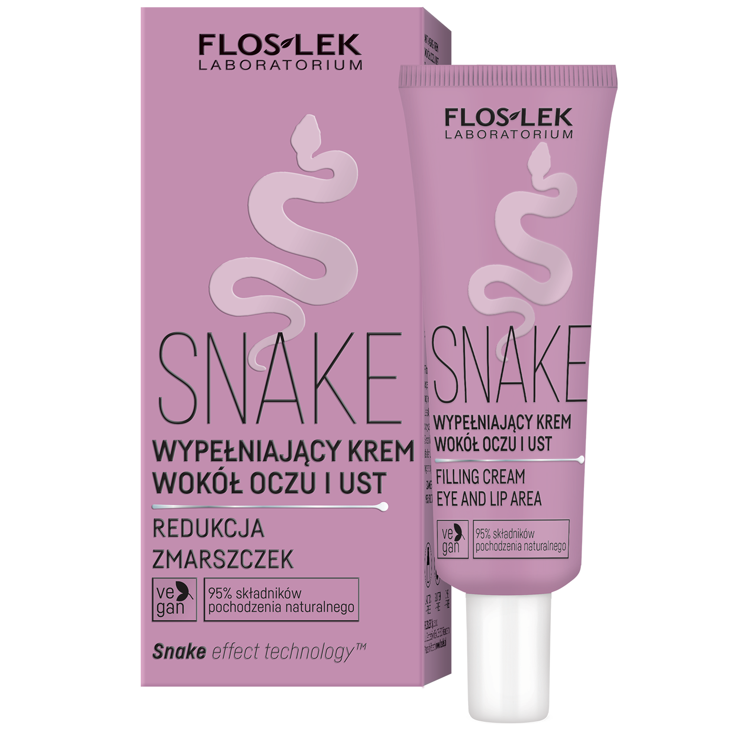 Floslek Laboratorium Snake, wypełniający krem wokół oczu i ust, 30 ml