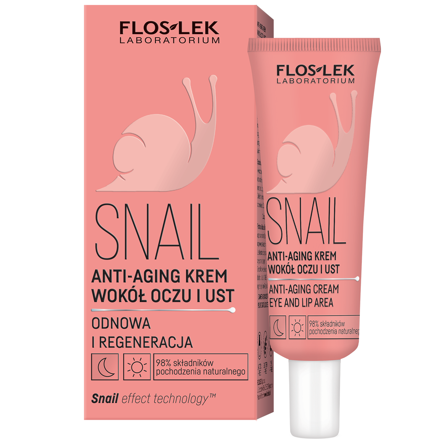 Floslek Laboratorium Snail, anti-aging krem wokół oczu i ust, 30 ml