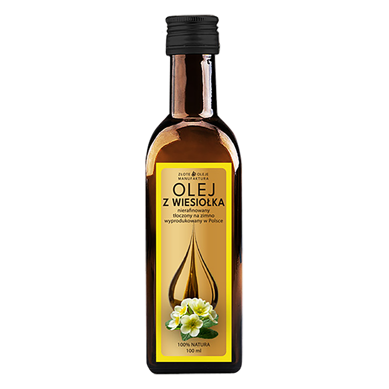 Goldfarmex Złote Oleje Olej z wiesiołka, tłoczony na zimno, nierafinowany, 100 ml