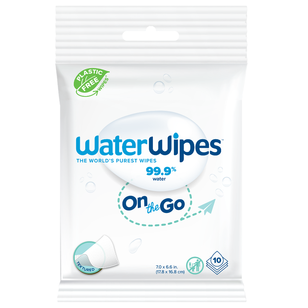 WaterWipes OnTheGo Bio, chusteczki nawilżane, odświeżające, 10 sztuk