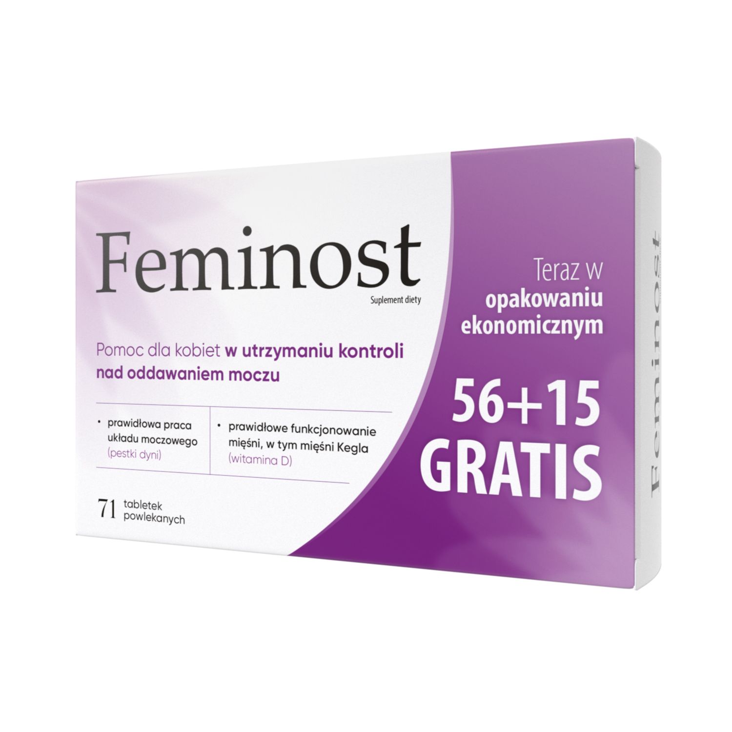 Zestaw Feminost, 56 tabletek powlekanych + 15 tabletek gratis