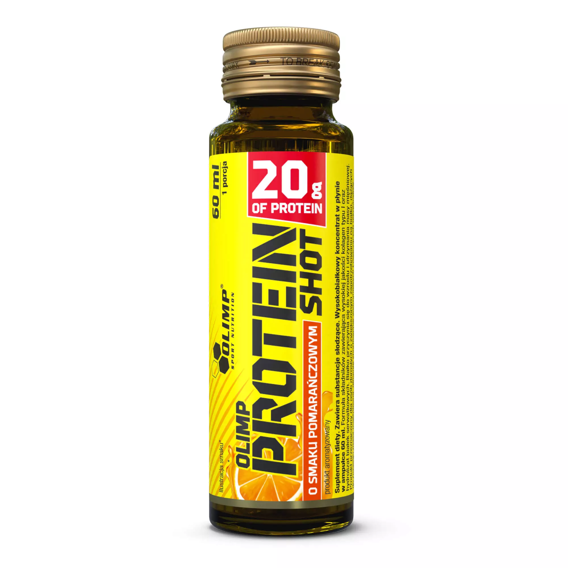 Olimp Protein Shot, smak pomarańczowy, 60 ml