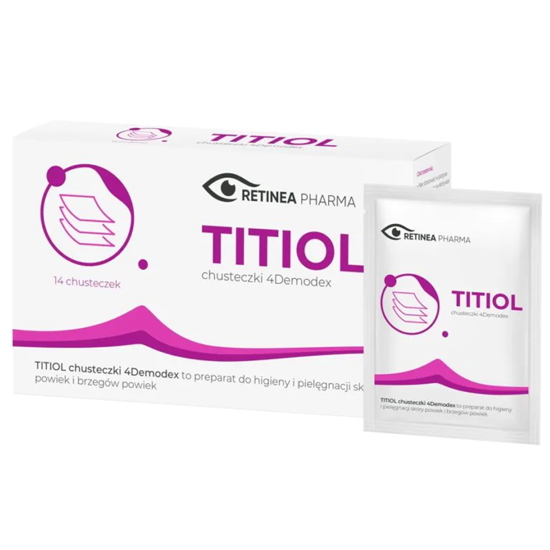 Titiol 4Demodex, chusteczki, 14 saszetek