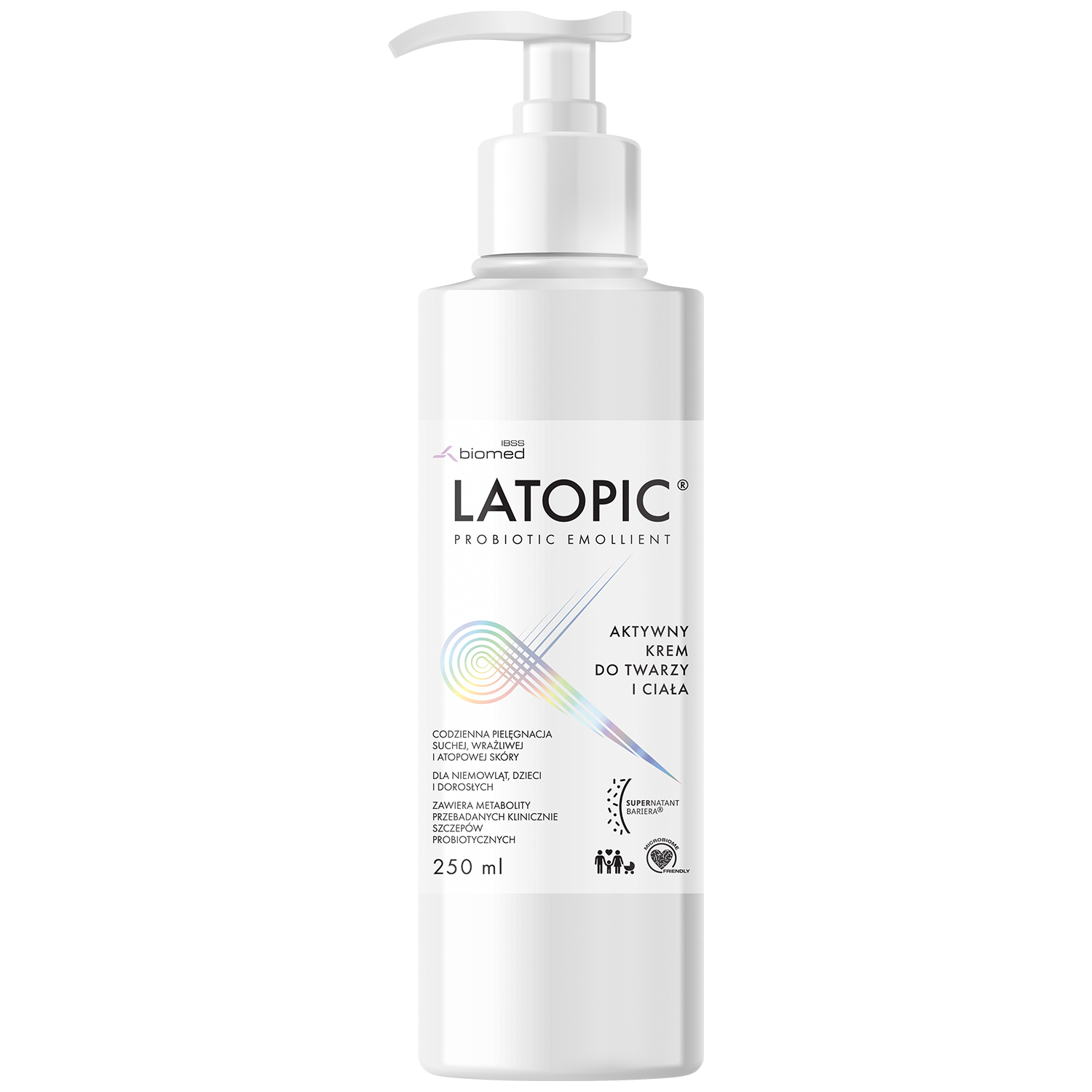 Latopic krem do twarzy i ciała od 1 dnia życia 250 ml