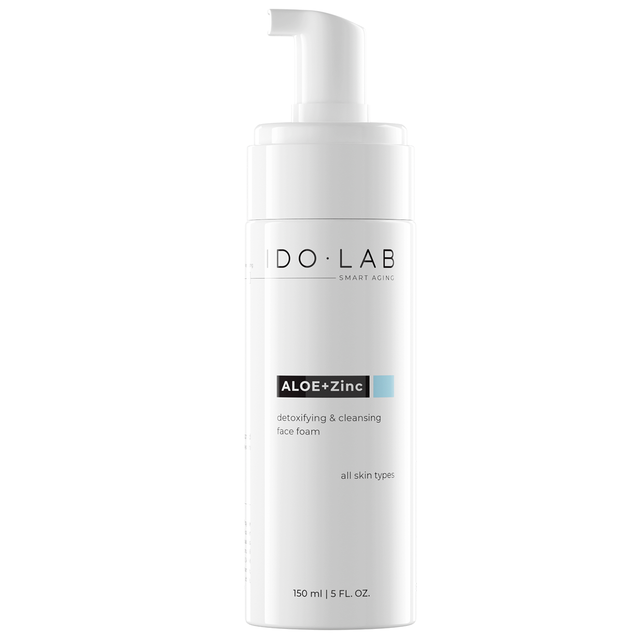 Ido Lab Aloe+Zn, detoksykująca i głęboko oczyszczająca pianka do mycia, 150 ml