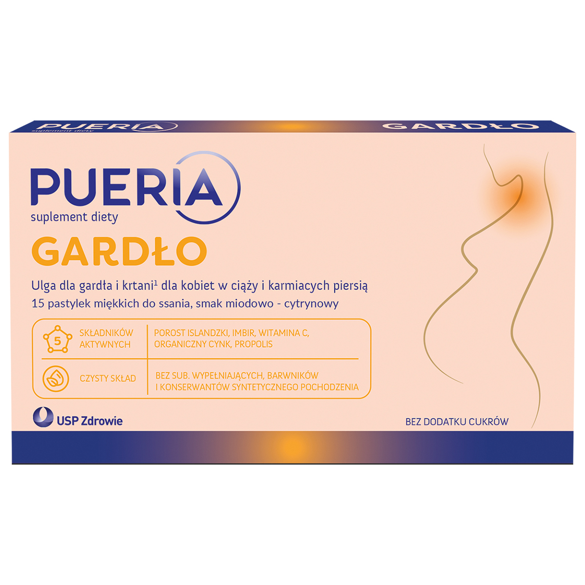Pueria Gardło, 15 pastylek do ssania