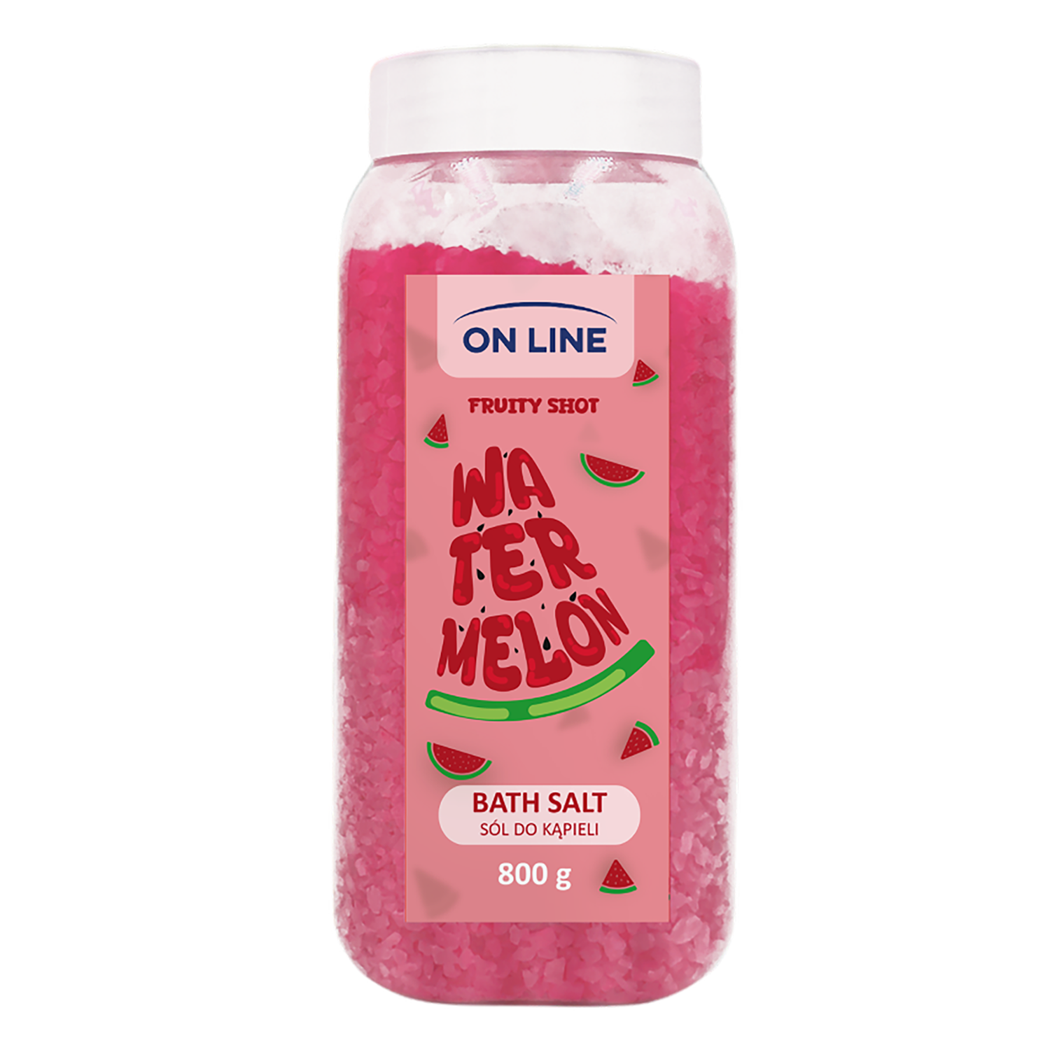 On Line Fruity Shot Watermelon, sól do kąpieli, 800 g