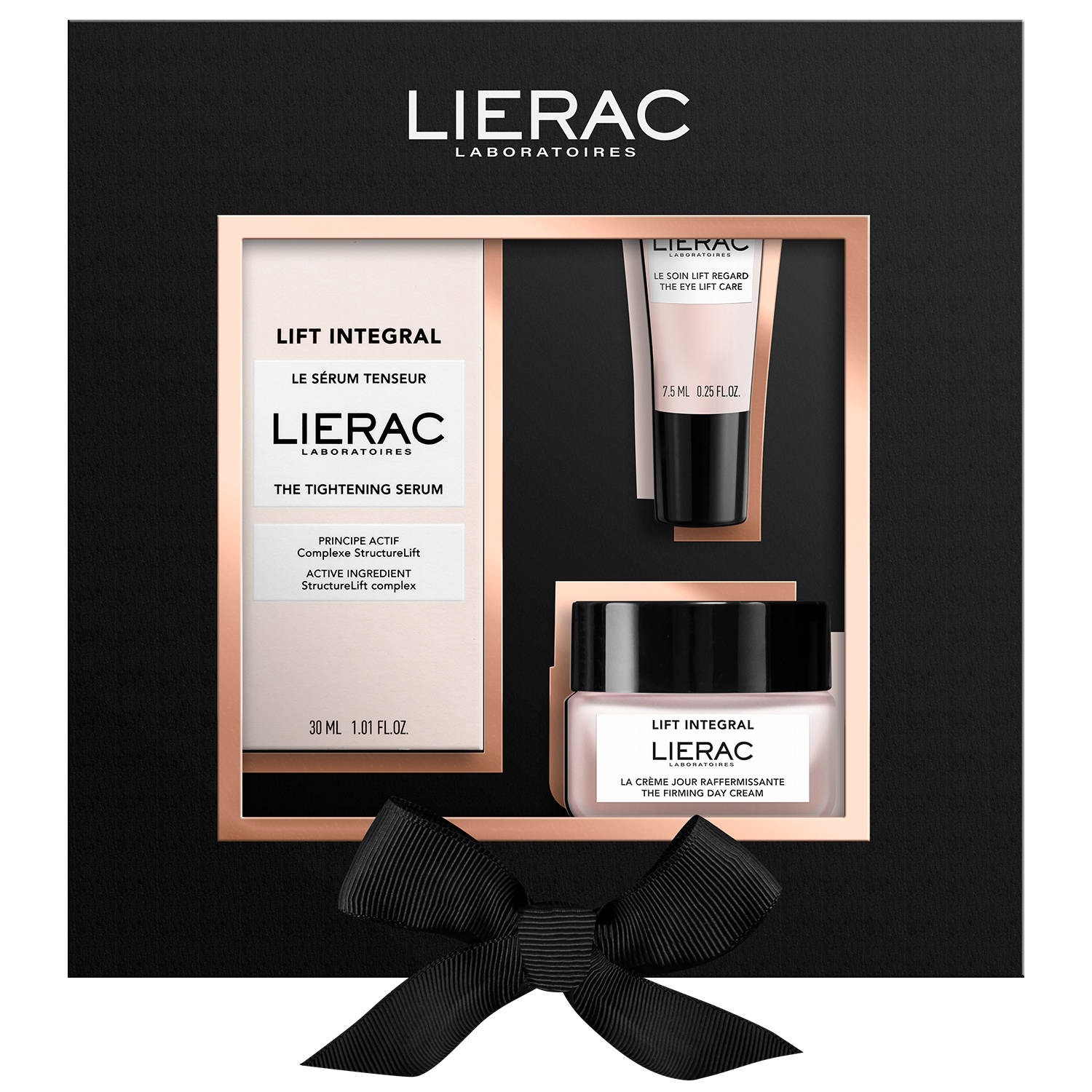 Zestaw Lierac Lift Integral, serum, 30 ml + krem, 20 ml + krem pod oczy, 7,5 ml w prezencie