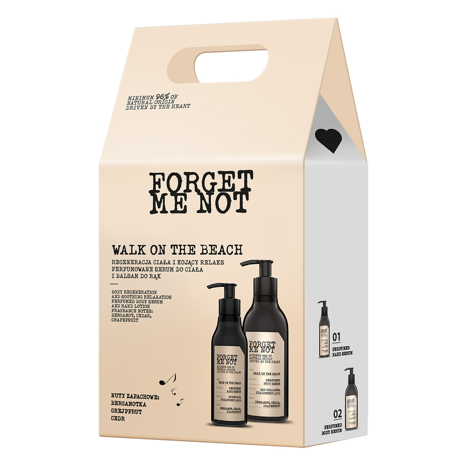 Zestaw Farmona Forget Me Not Walk On The Beach, serum do ciała, 400 ml + balsam do rąk, 150 ml