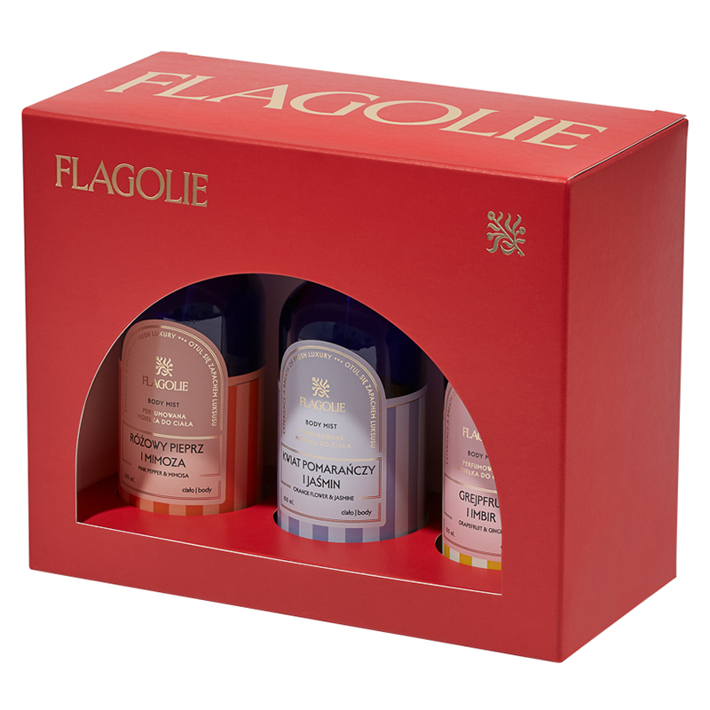 Zestaw Flagolie Celebruj Życie Zapachem, perfumowane mgiełki do ciała, 3 x 100 ml