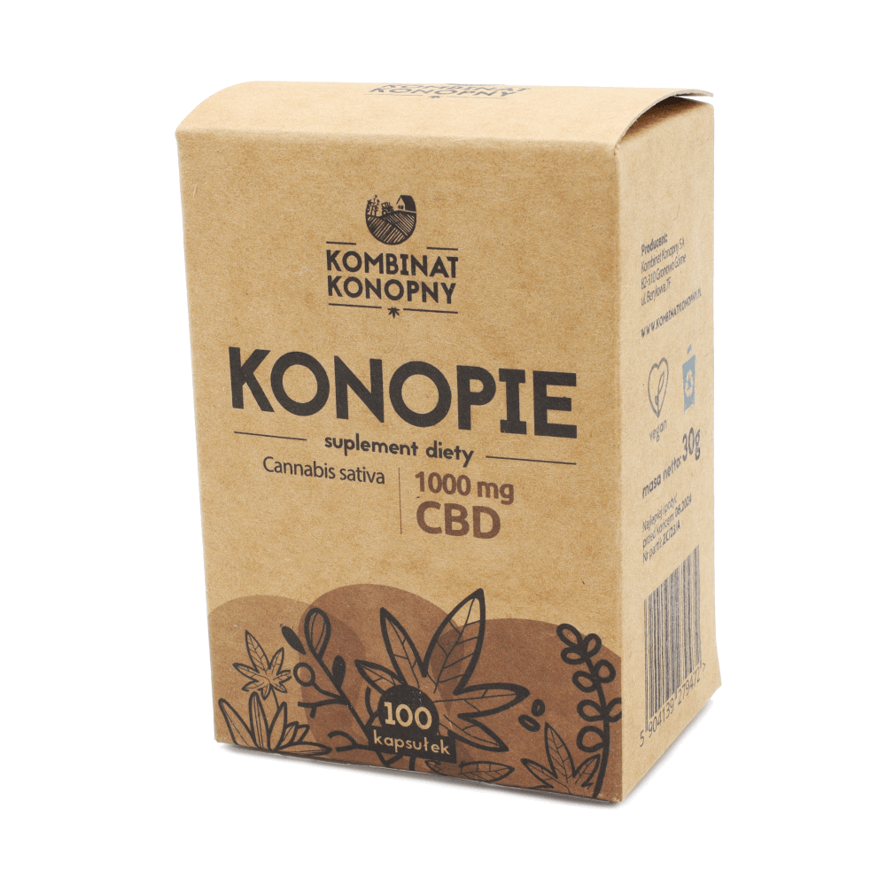 Kombinat Konopny Konopie 1000 mg, 100 kapsułek