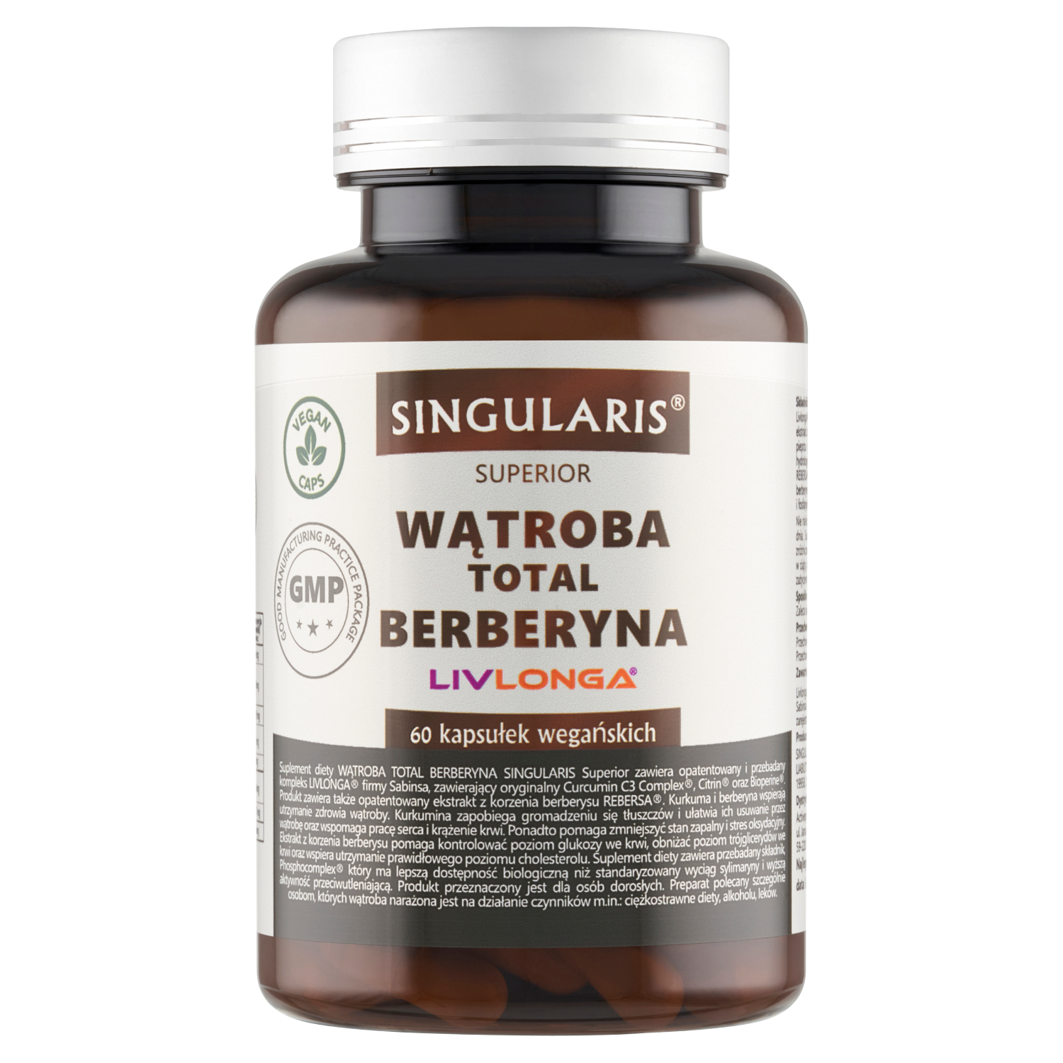 Singularis Superior Wątroba Total Berberyna, 60 kapsułek