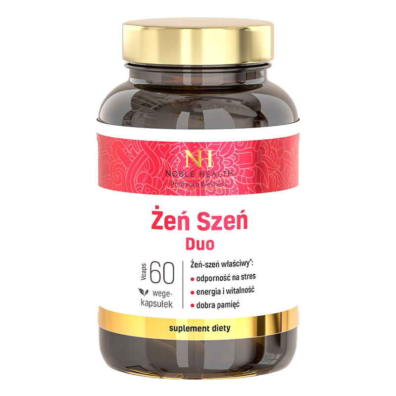 Noble Health Żeń-szeń Duo, 60 kapsułek wege