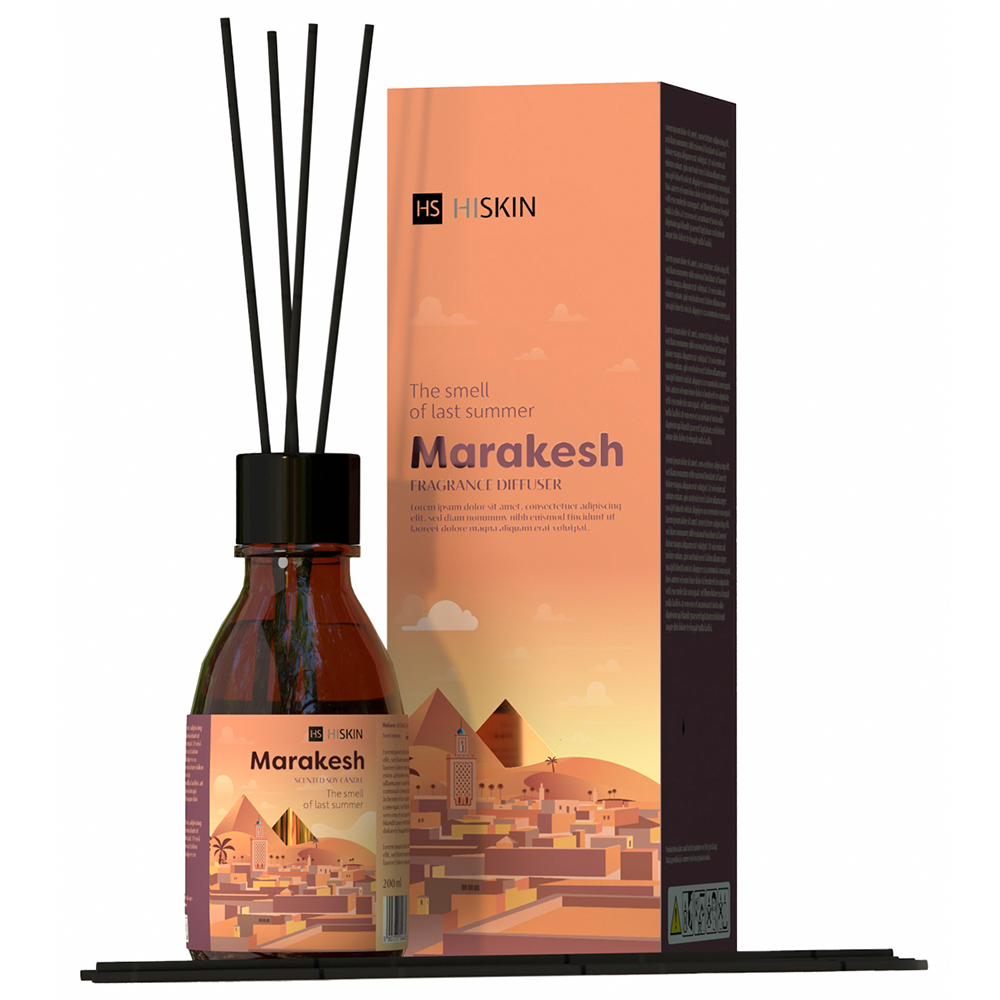 Hiskin Bon Voyage, dyfuzor z patyczkami, Marakesh, 80 ml