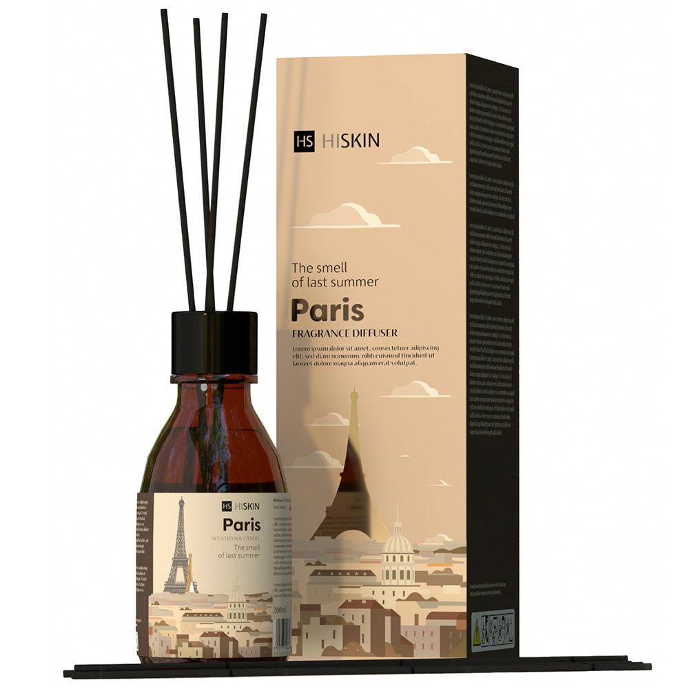 Hiskin Bon Voyage, dyfuzor z patyczkami, Paris, 80 ml