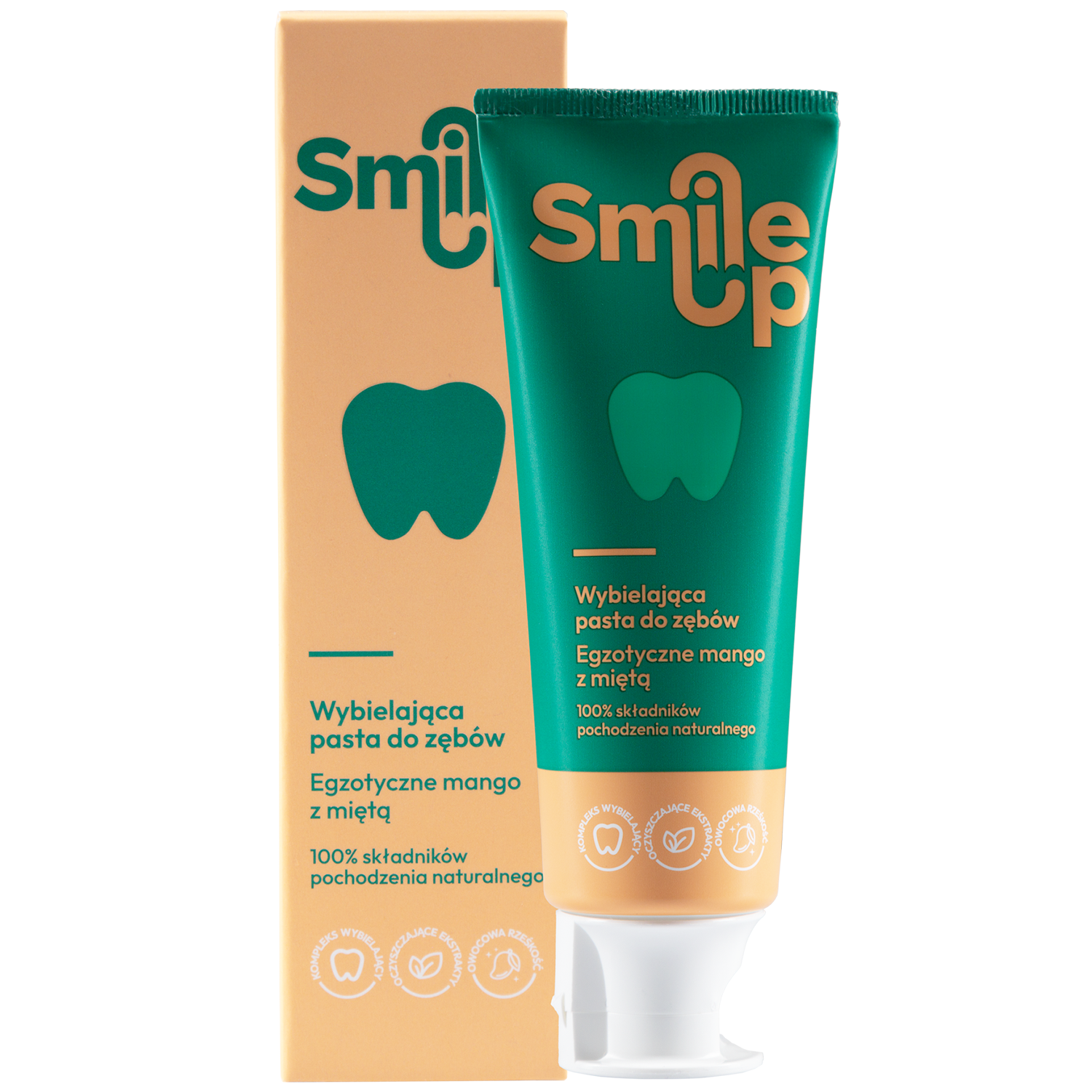 SmileUp, wybielająca pasta do zębów, egzotyczne mango z miętą, 75 ml