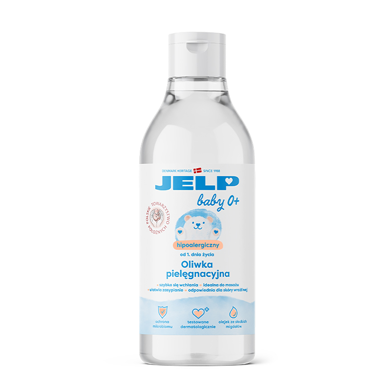 Jelp Baby 0+, hipoalergiczna oliwka pielęgnacyjna, od 1 dnia życia, 200 ml