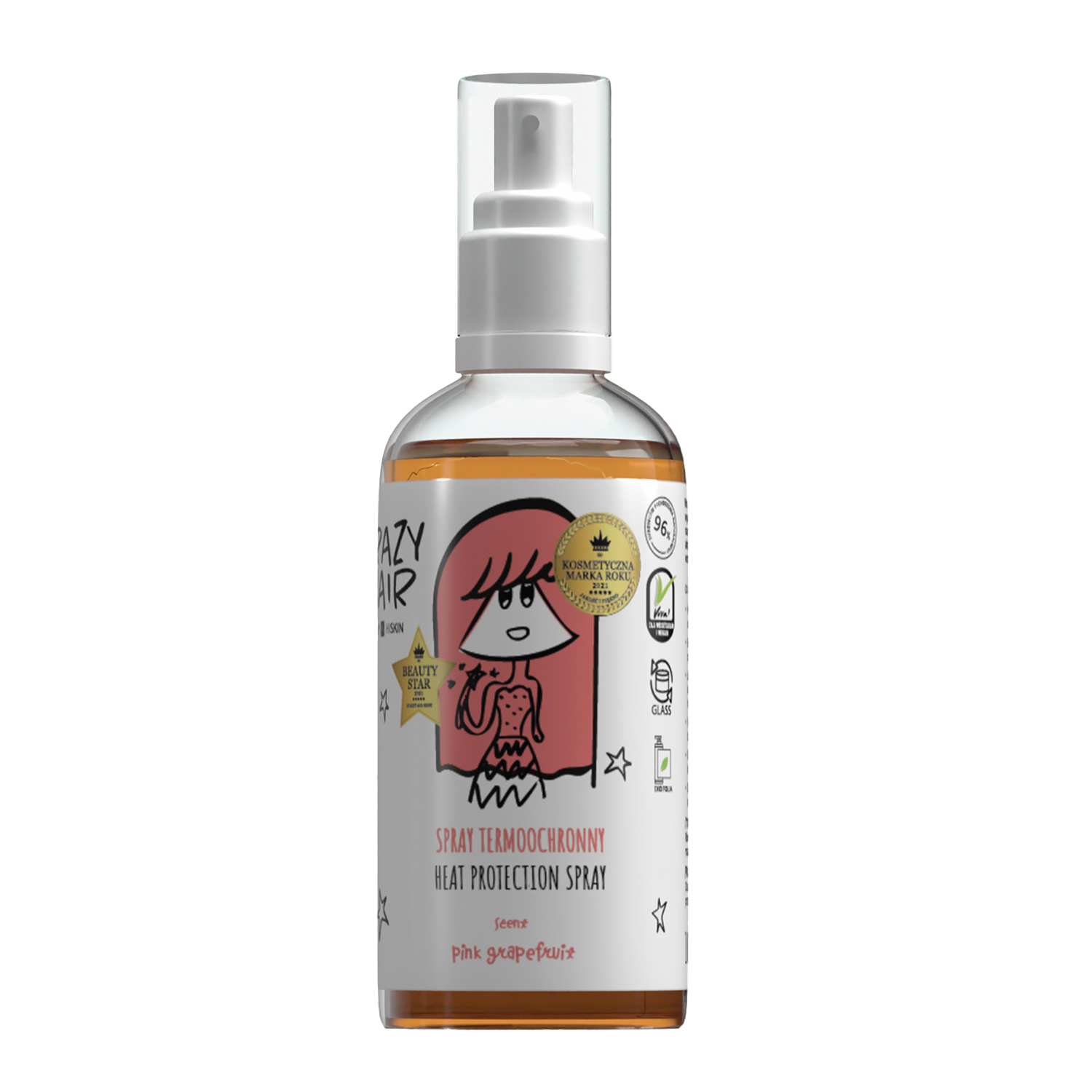 Hiskin Crazy Hair, spray termoochronny do włosów, 100 ml