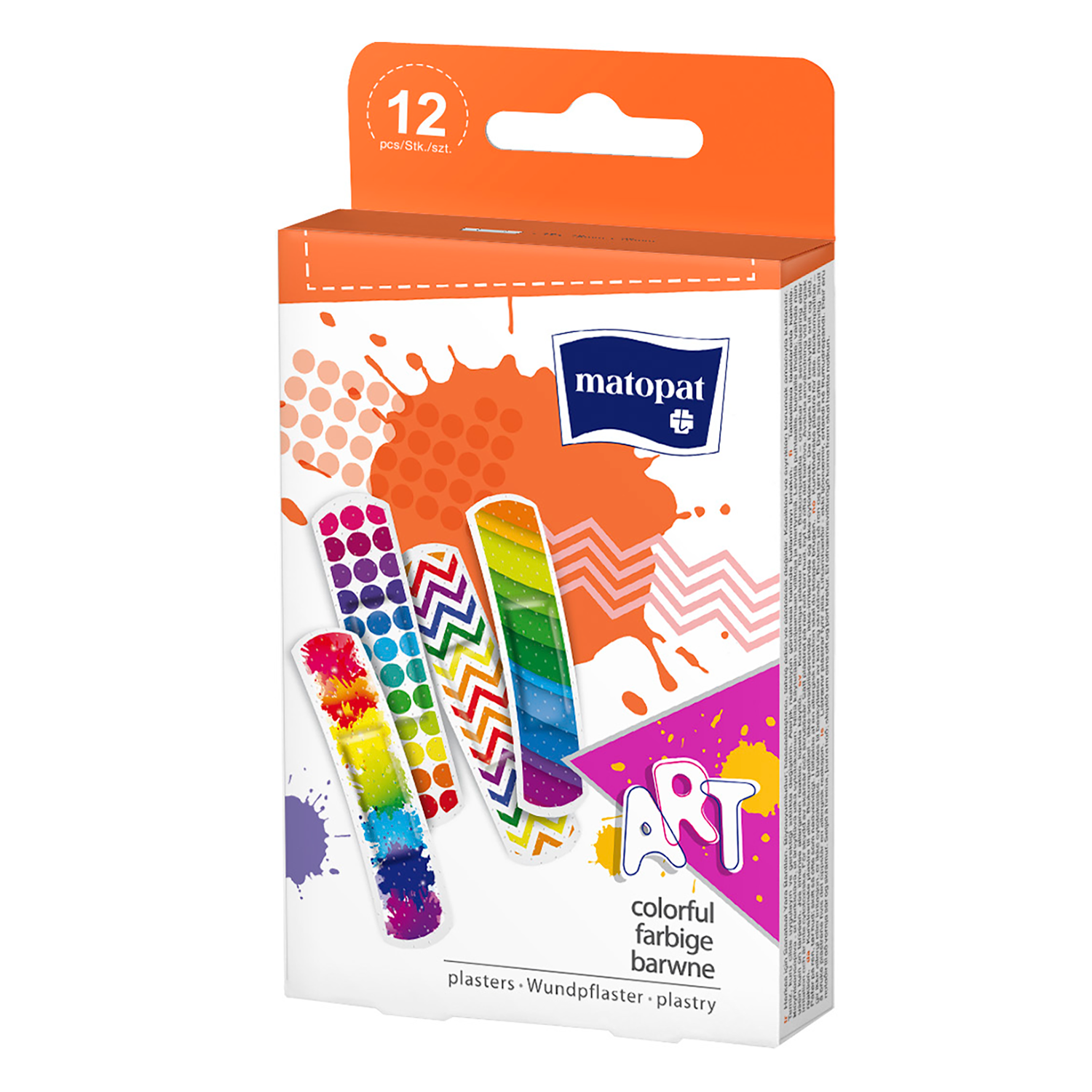 Matopat, zestaw plastrów z opatrunkiem, art, 12 sztuk