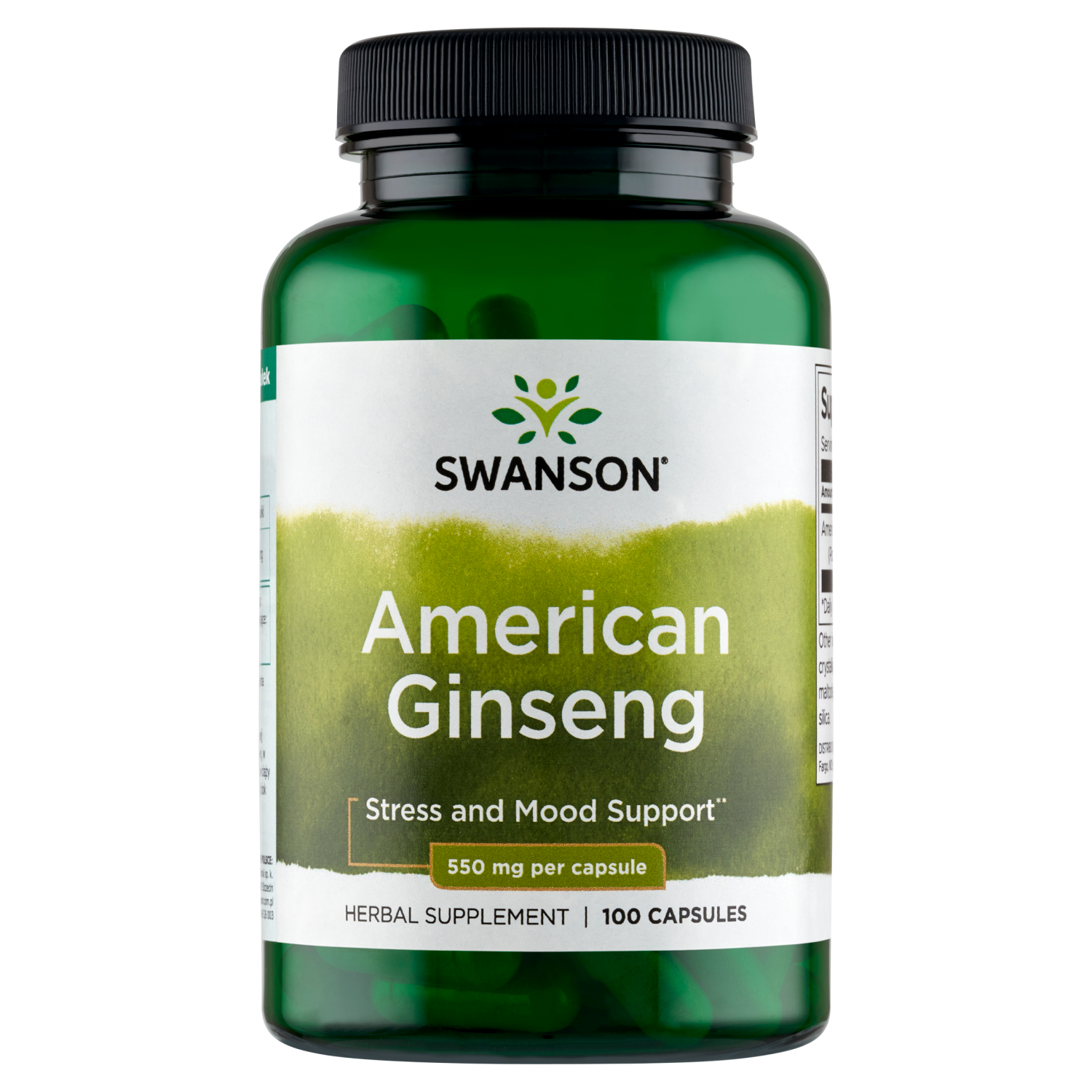 Swanson American Ginseng 550 mg, 100 kapsułek