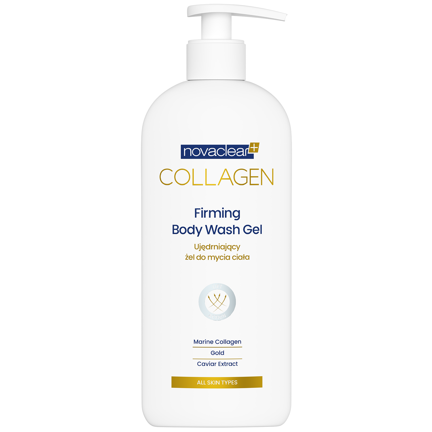 Novaclear Collagen, żel ujędrniający do mycia ciała, 500 ml